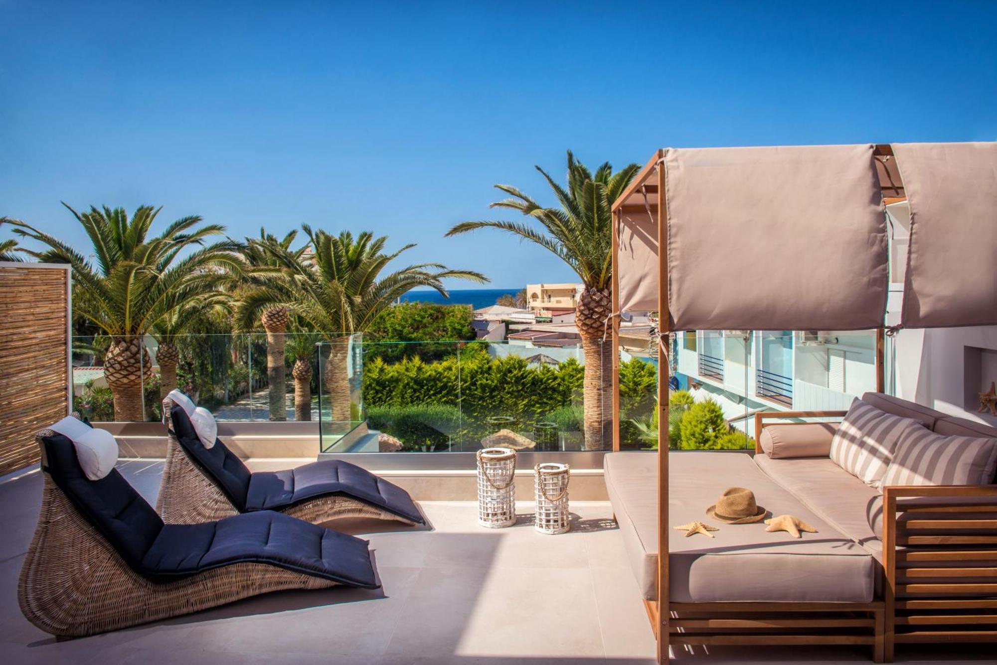 Drossia Palms Hotel And Nisos Beach Suites Malia Oda fotoğraf