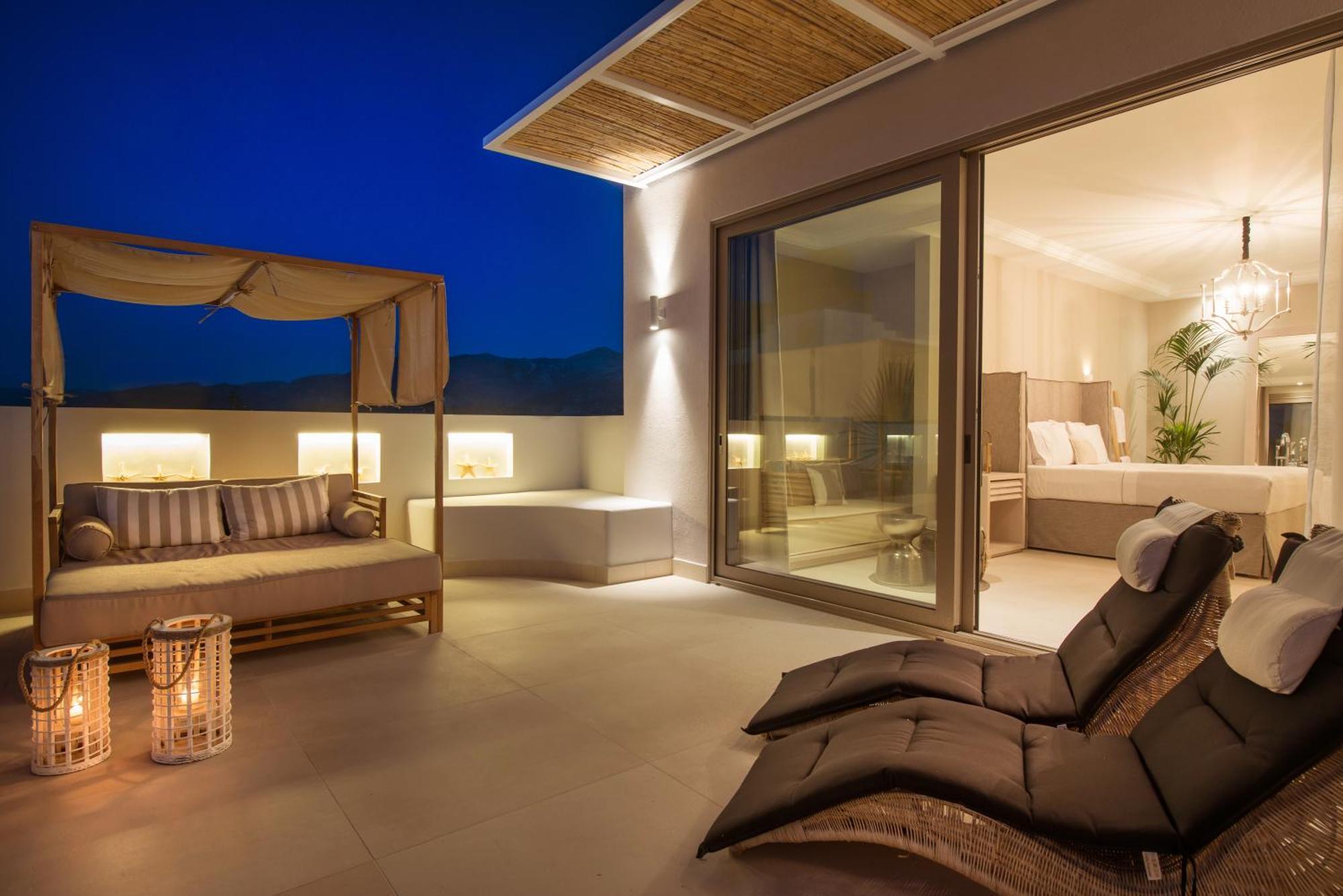 Drossia Palms Hotel And Nisos Beach Suites Malia Oda fotoğraf